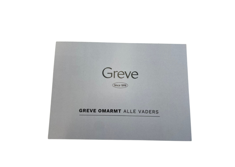 Voorzijde van een kaart van Greve.