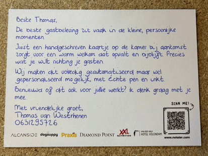 Handgeschreven kaarten voor B2B outreach